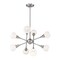 Z-Lite Tian 8 Light Pendant, Brushed Nickel & Matte Opal 616-8C-BN - alternate 5
